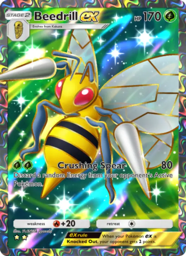 Beedrill ex Secret Rare rarity Shining Revelry Pokémon card price