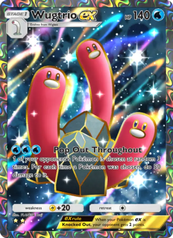 Wugtrio ex Secret Rare rarity Shining Revelry Pokémon card price