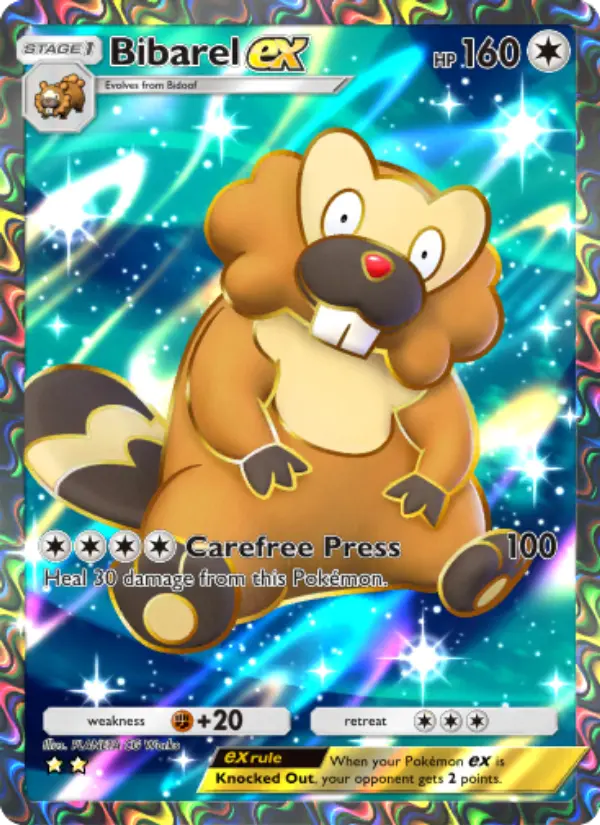 Bibarel ex Secret Rare rarity Shining Revelry Pokémon card price