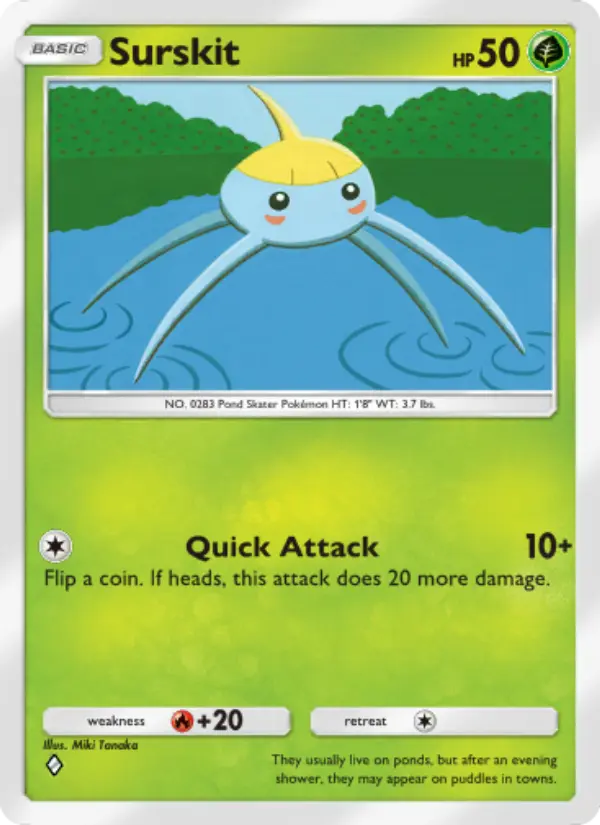 Surskit Rare rarity Celestial Guardians Pokémon card price