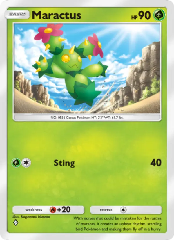 Maractus Rare rarity Celestial Guardians Pokémon card price