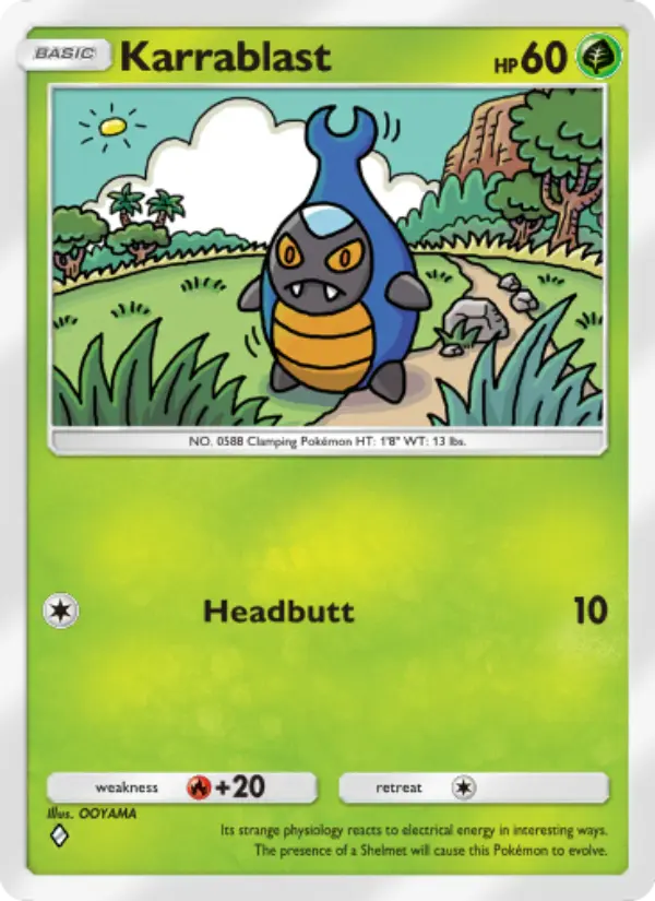 Karrablast Rare rarity Celestial Guardians Pokémon card price