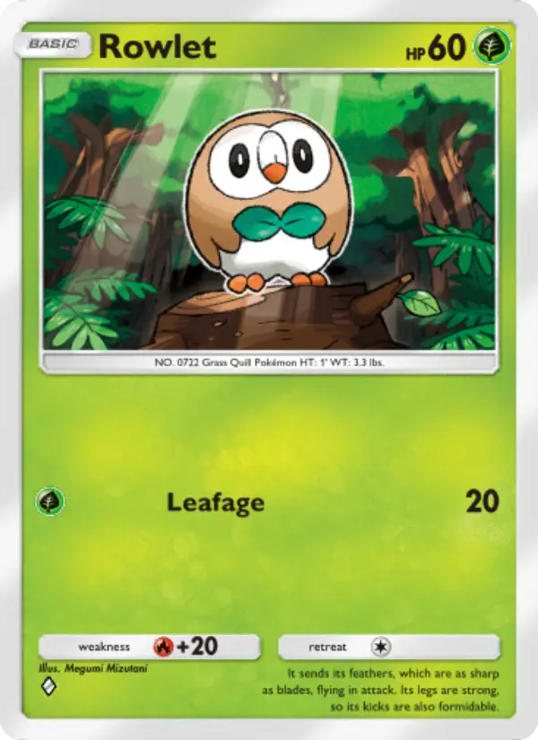 Rowlet Rare rarity Celestial Guardians Pokémon card price