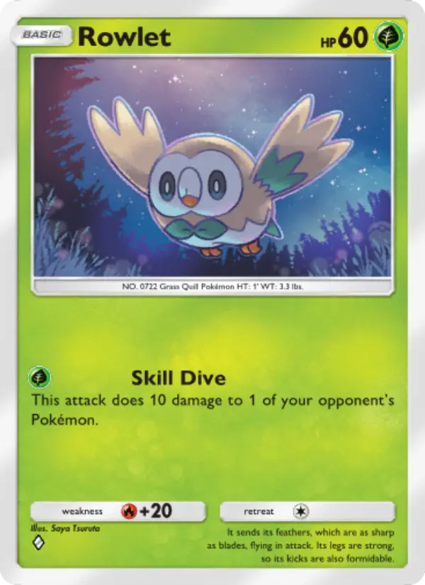 Rowlet Rare rarity Celestial Guardians Pokémon card price