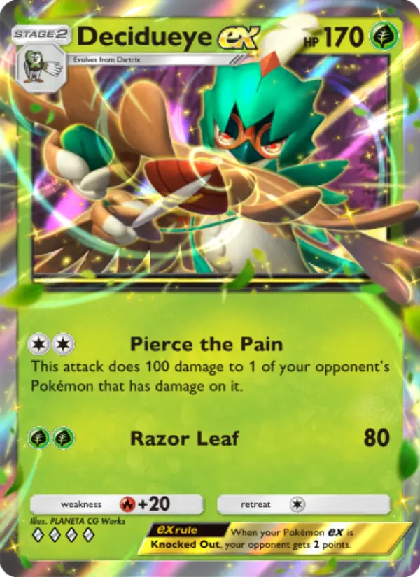 Decidueye ex Rare rarity Celestial Guardians Pokémon card price
