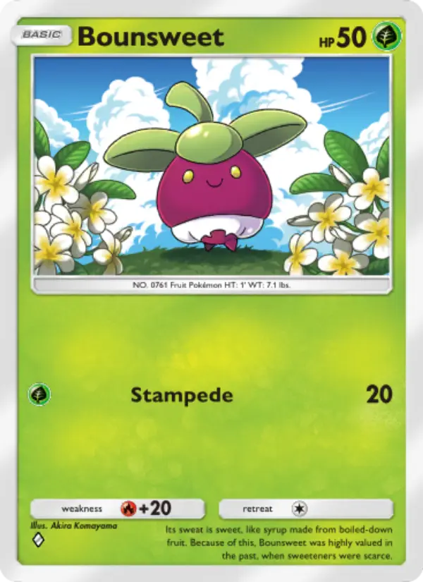 Bounsweet Rare rarity Celestial Guardians Pokémon card price