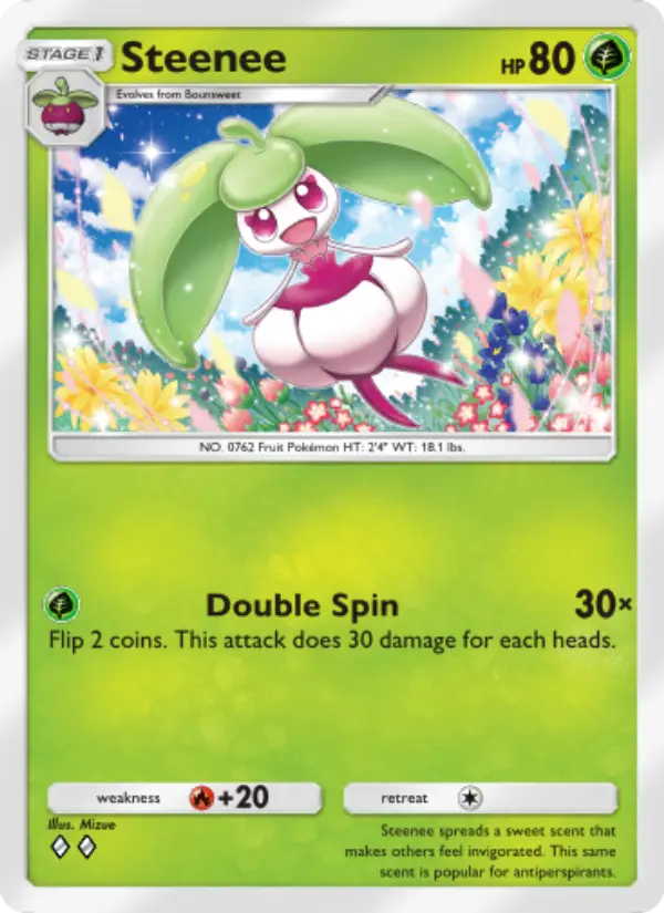 Steenee Rare rarity Celestial Guardians Pokémon card price