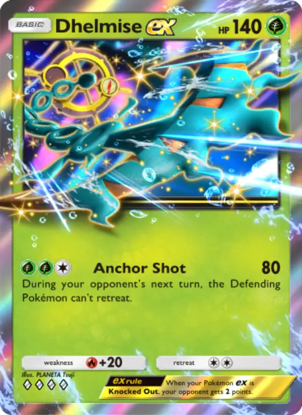 Dhelmise ex Rare rarity Celestial Guardians Pokémon card price