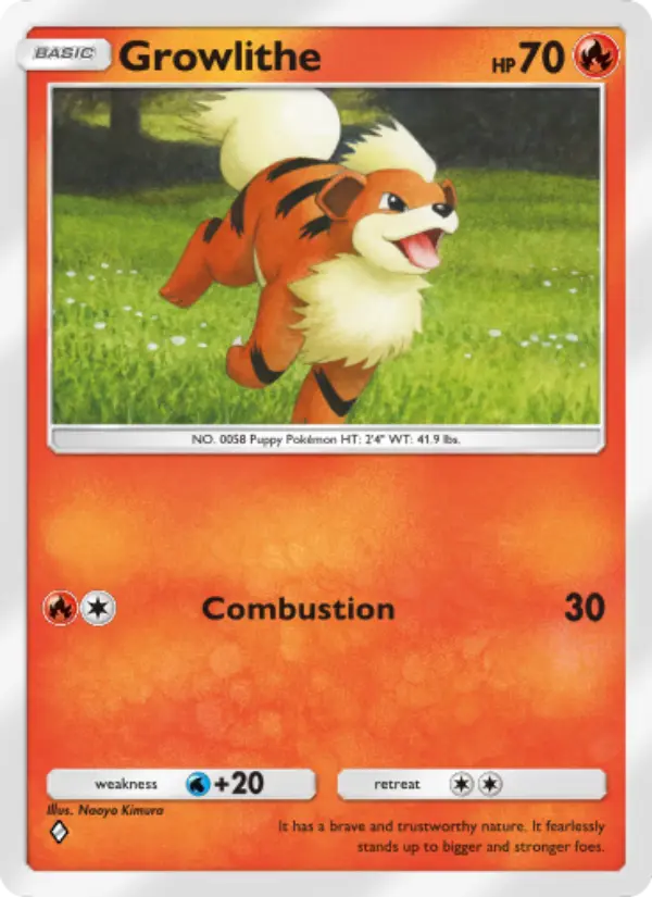 Growlithe Rare rarity Celestial Guardians Pokémon card price