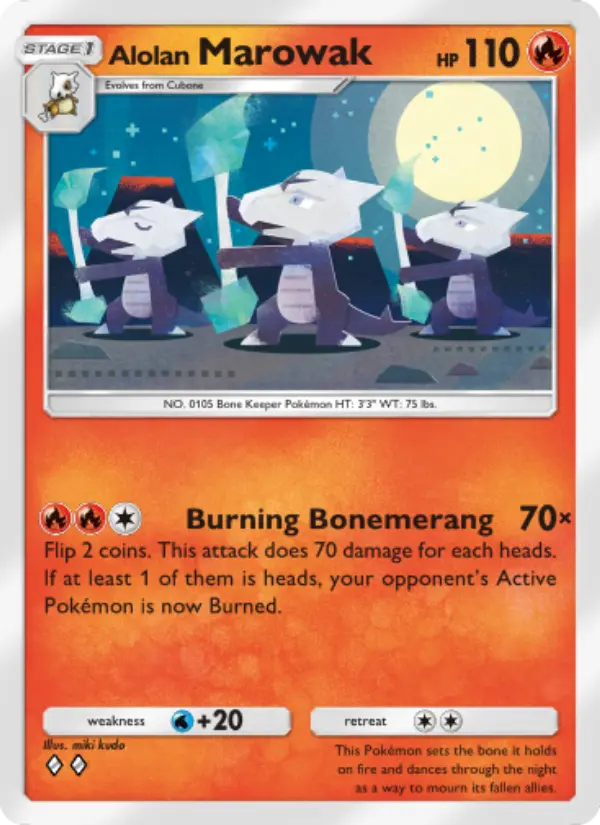 Alolan Marowak Rare rarity Celestial Guardians Pokémon card price