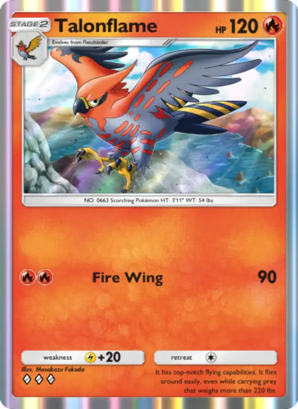 Talonflame Rare rarity Celestial Guardians Pokémon card price