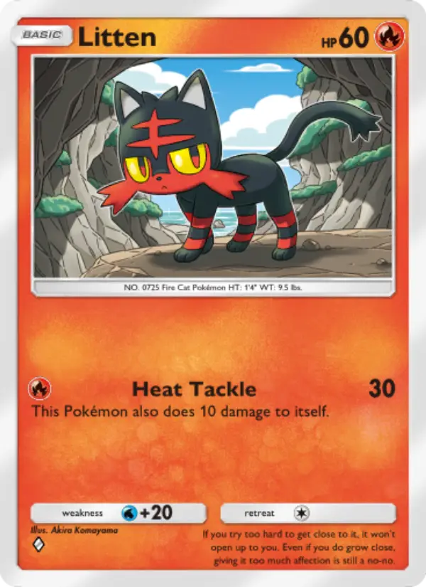 Litten Rare rarity Celestial Guardians Pokémon card price