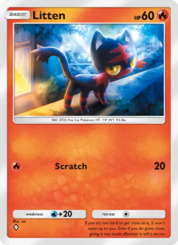 Litten Rare rarity Celestial Guardians Pokémon card price