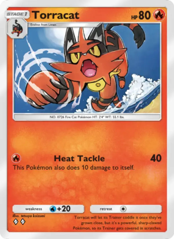 Torracat Rare rarity Celestial Guardians Pokémon card price