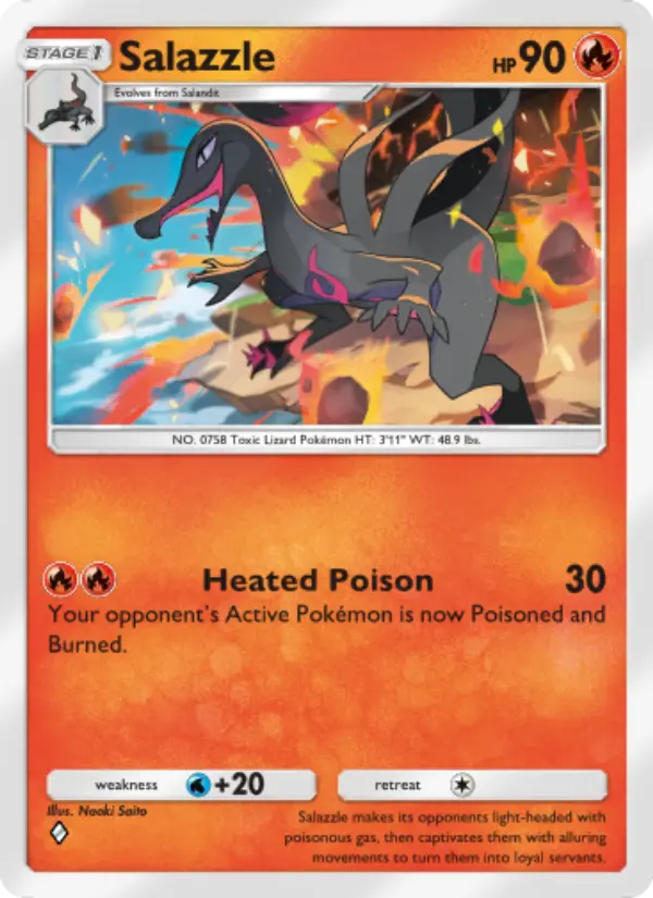 Salazzle Rare rarity Celestial Guardians Pokémon card price