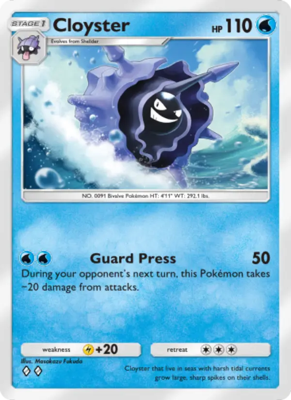 Cloyster Rare rarity Celestial Guardians Pokémon card price