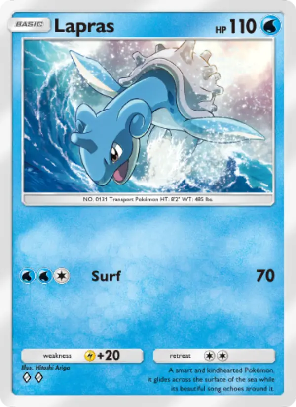 Lapras Rare rarity Celestial Guardians Pokémon card price