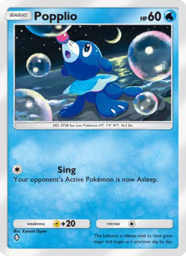 Popplio Rare rarity Celestial Guardians Pokémon card price