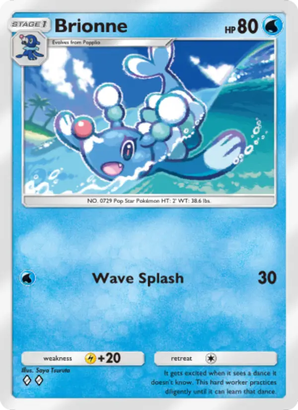 Brionne Rare rarity Celestial Guardians Pokémon card price
