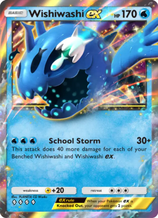 Wishiwashi ex Rare rarity Celestial Guardians Pokémon card price