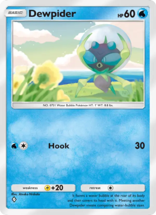 Dewpider Rare rarity Celestial Guardians Pokémon card price