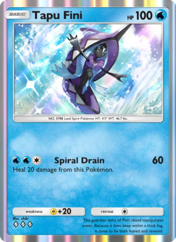 Tapu Fini Rare rarity Celestial Guardians Pokémon card price