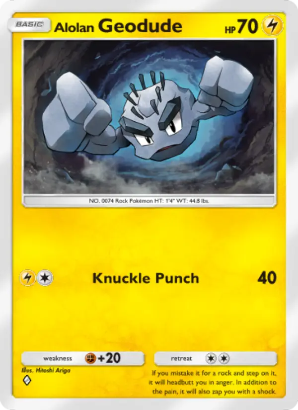 Alolan Geodude Rare rarity Celestial Guardians Pokémon card price