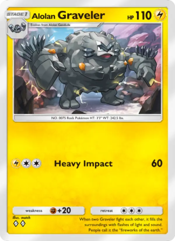 Alolan Graveler Rare rarity Celestial Guardians Pokémon card price