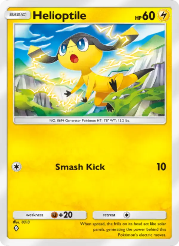 Helioptile Rare rarity Celestial Guardians Pokémon card price