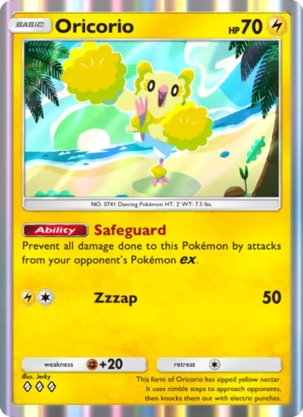 Oricorio Rare rarity Celestial Guardians Pokémon card price