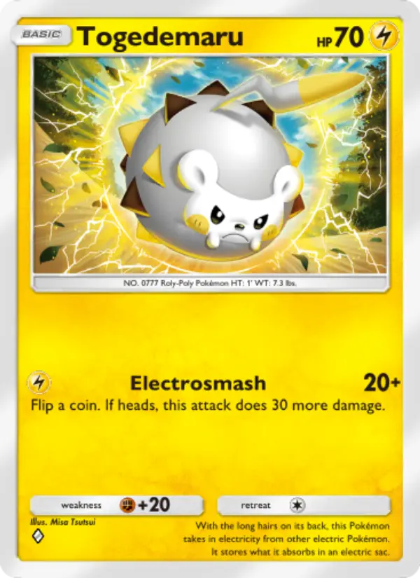Togedemaru Rare rarity Celestial Guardians Pokémon card price