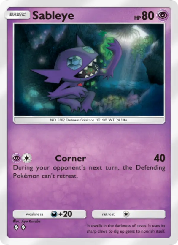 Sableye Rare rarity Celestial Guardians Pokémon card price
