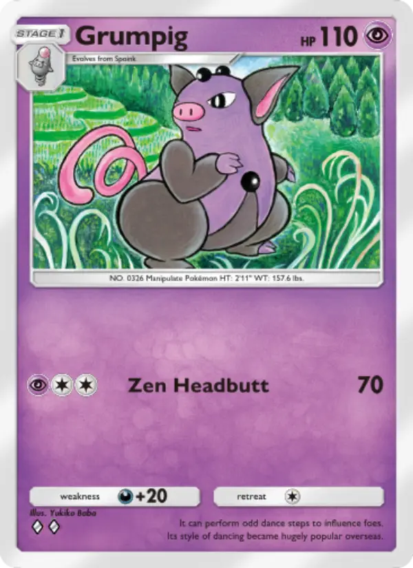 Grumpig Rare rarity Celestial Guardians Pokémon card price