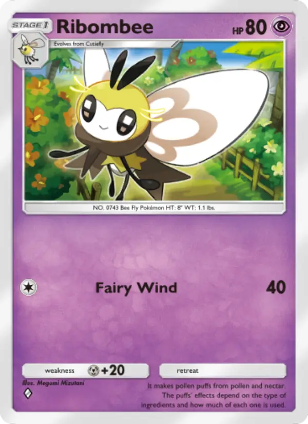 Ribombee Rare rarity Celestial Guardians Pokémon card price