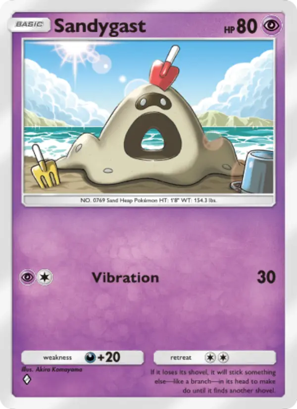 Sandygast Rare rarity Celestial Guardians Pokémon card price