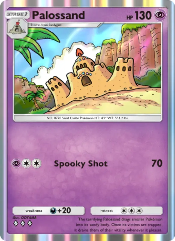 Palossand Rare rarity Celestial Guardians Pokémon card price
