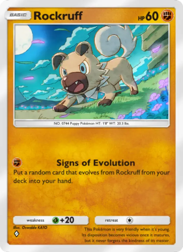 Rockruff Rare rarity Celestial Guardians Pokémon card price