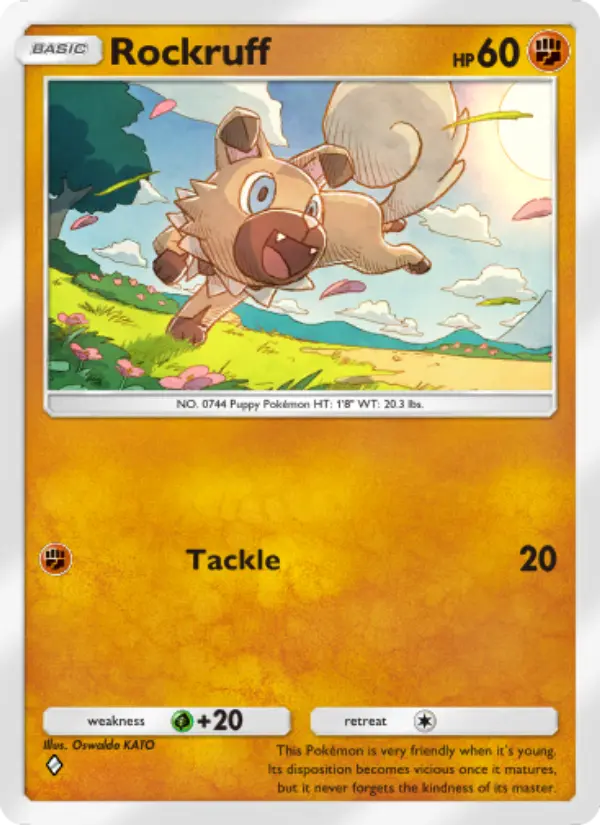 Rockruff Rare rarity Celestial Guardians Pokémon card price