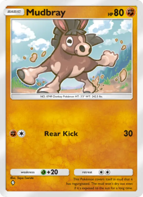 Mudbray Rare rarity Celestial Guardians Pokémon card price
