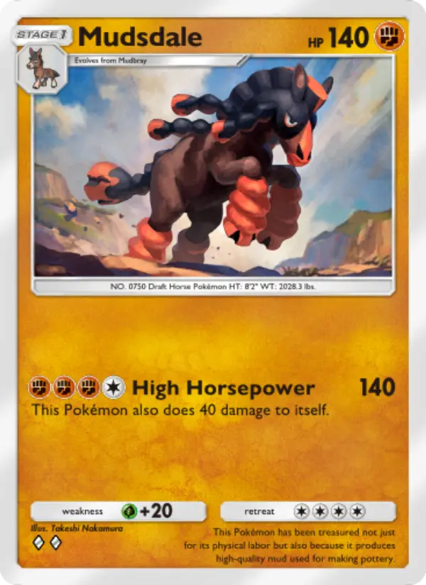 Mudsdale Rare rarity Celestial Guardians Pokémon card price