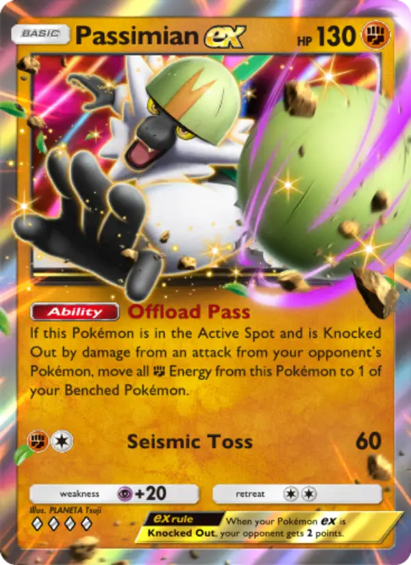 Passimian ex Rare rarity Celestial Guardians Pokémon card price