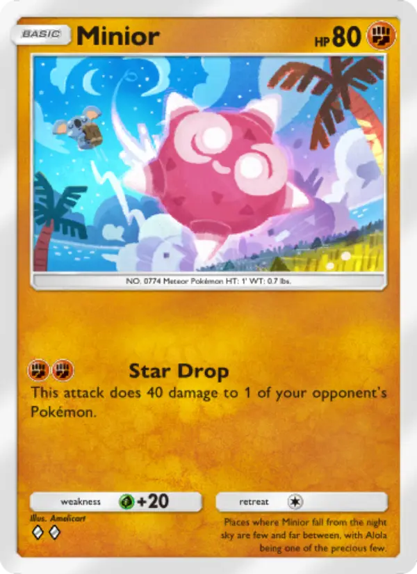 Minior Rare rarity Celestial Guardians Pokémon card price