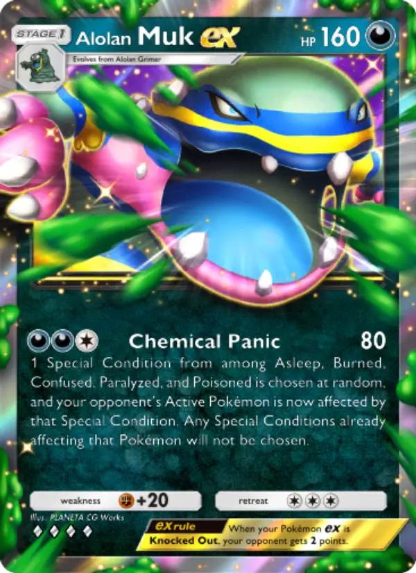 Alolan Muk ex Rare rarity Celestial Guardians Pokémon card price