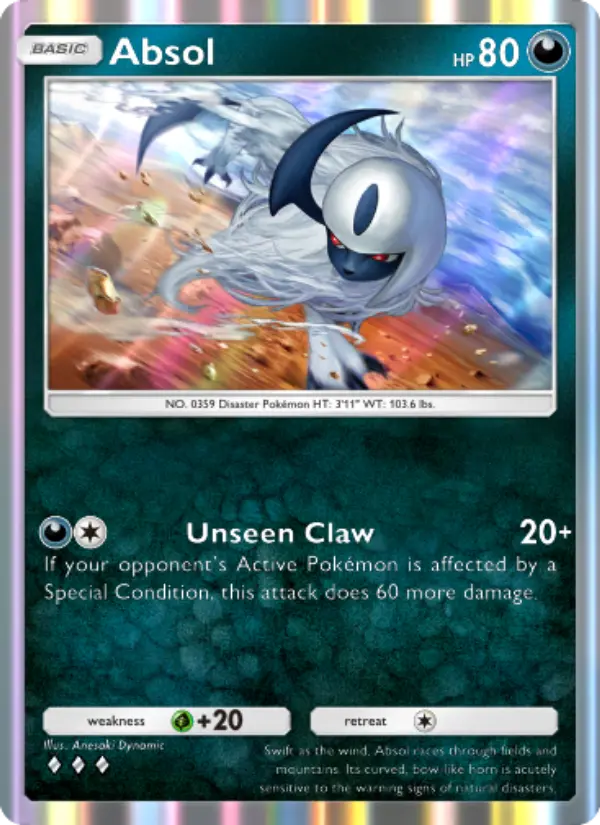 Absol Rare rarity Celestial Guardians Pokémon card price