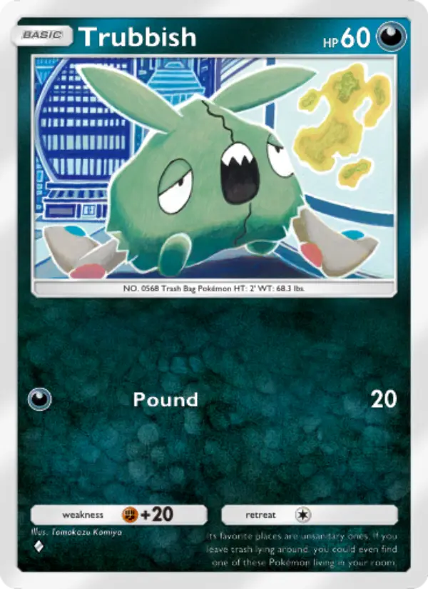 Trubbish Rare rarity Celestial Guardians Pokémon card price