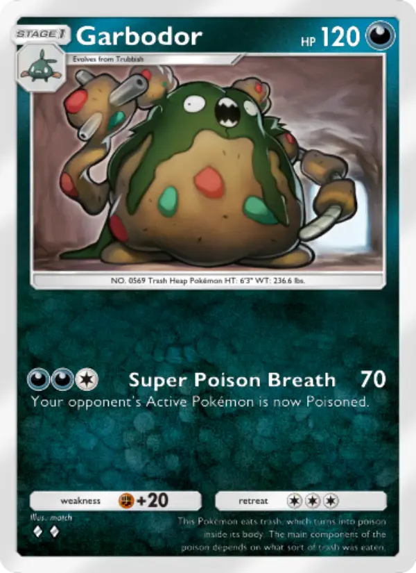 Garbodor Rare rarity Celestial Guardians Pokémon card price