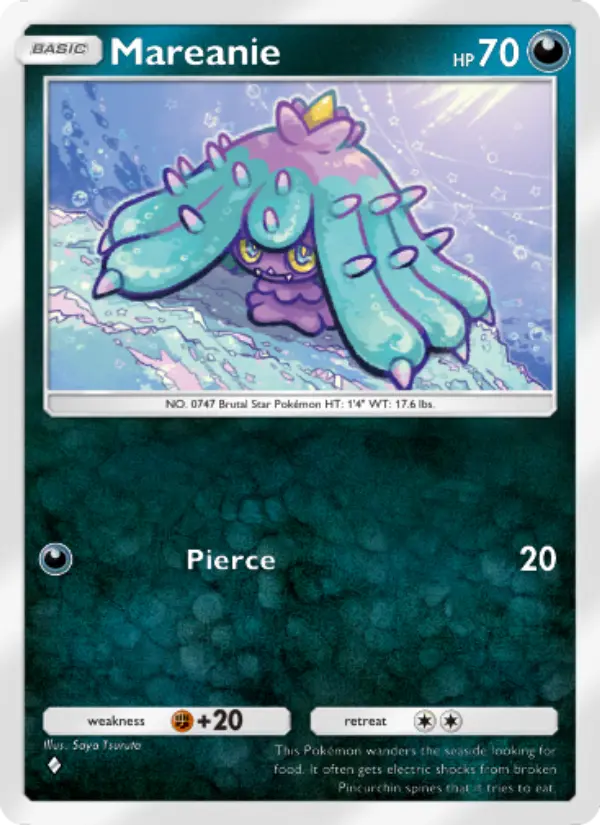 Mareanie Rare rarity Celestial Guardians Pokémon card price