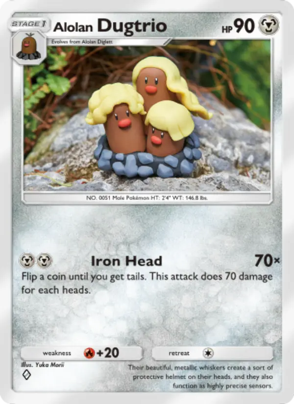 Alolan Dugtrio Rare rarity Celestial Guardians Pokémon card price