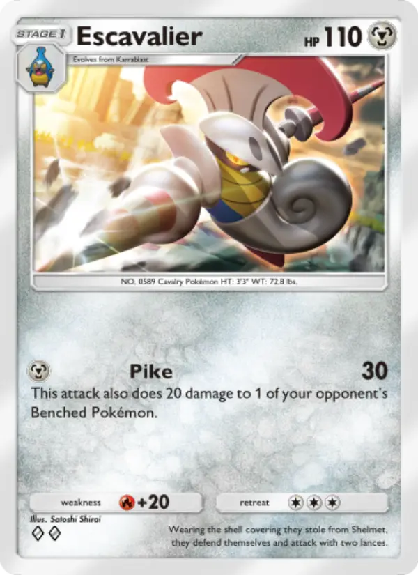 Escavalier Rare rarity Celestial Guardians Pokémon card price