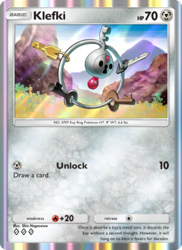 Klefki Rare rarity Celestial Guardians Pokémon card price